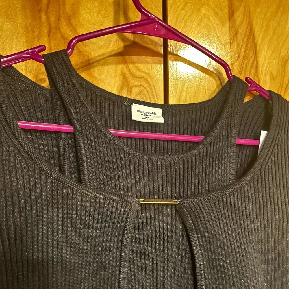 Abercrombie Mini Sweater Dress and Scuba Cardigan Set Tall - Picture 4 of 5